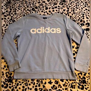 Adidas Sky Blue Crewneck with White Logo